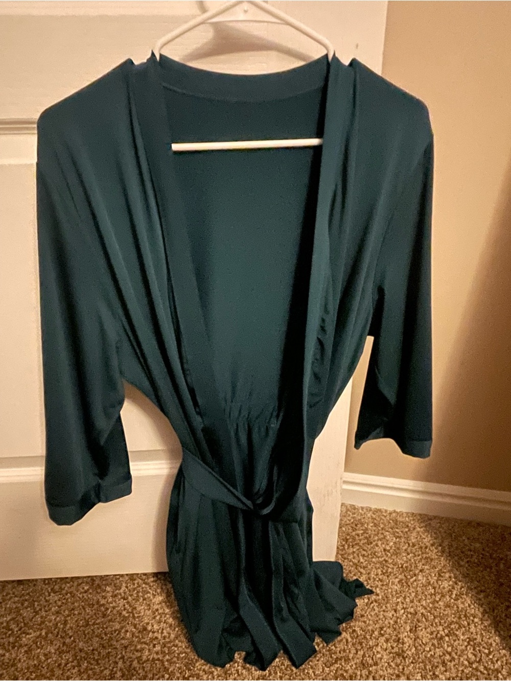 Source Unknown Teal Wrap Robe - Lightweight Lounge Kimono